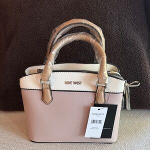 Nine West Pink and Cream Mini Satchel